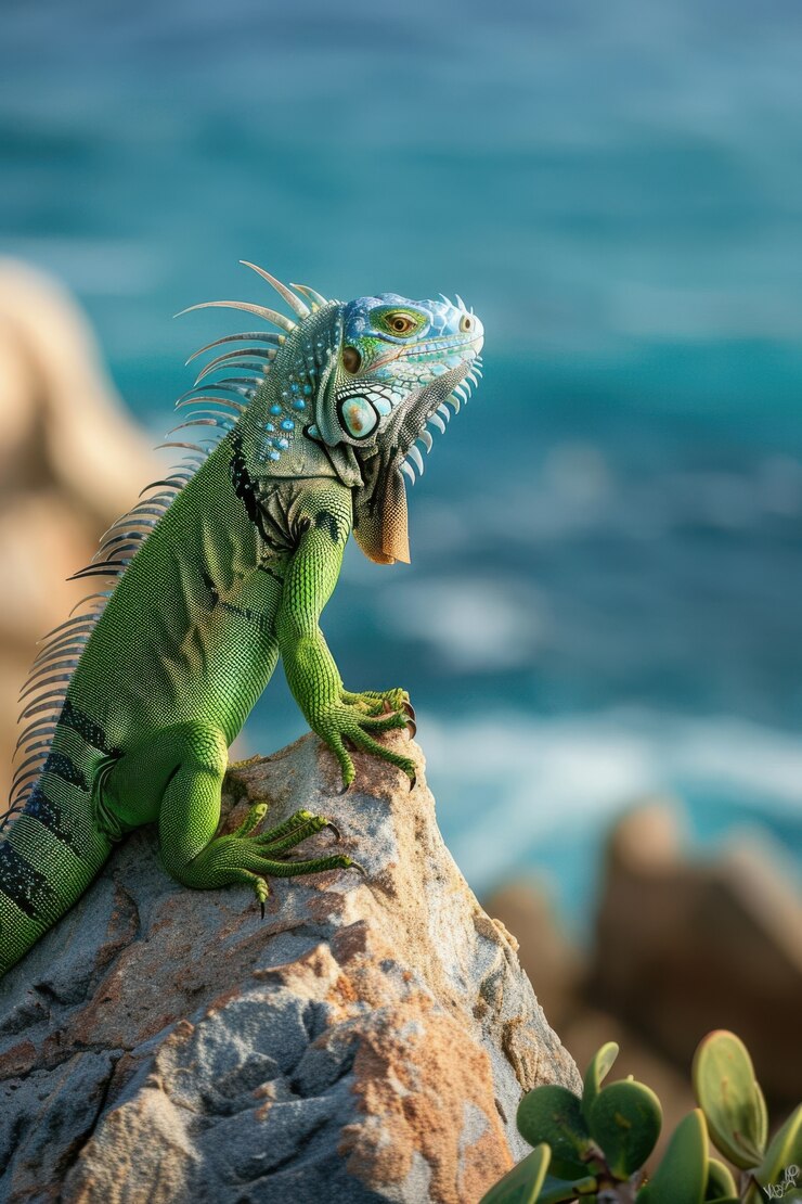 Foto gratuito iguana de cerca en la naturaleza