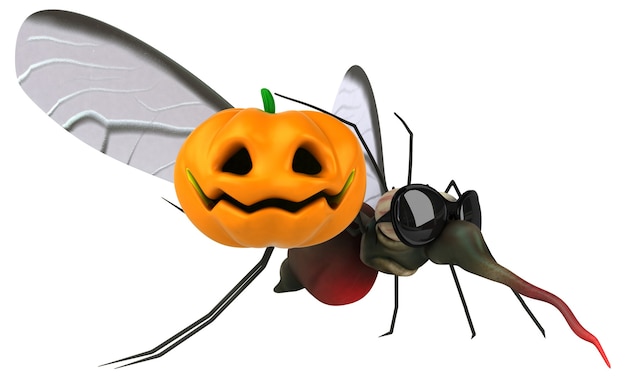 Ilustración 3D de mosquitos
