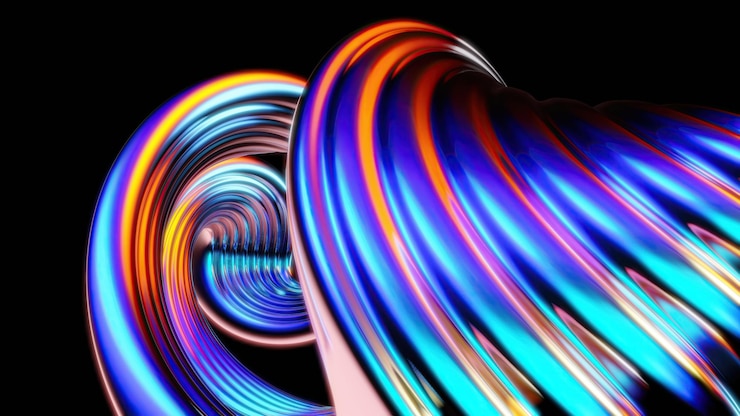 Foto gratuito ilustración en 3d de las ondas abstractas