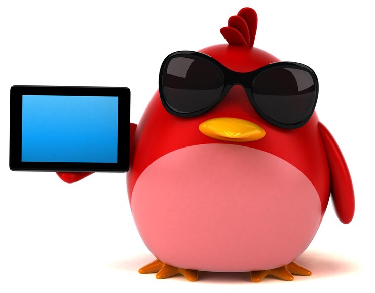 Foto gratuito ilustración 3d pájaro rojo