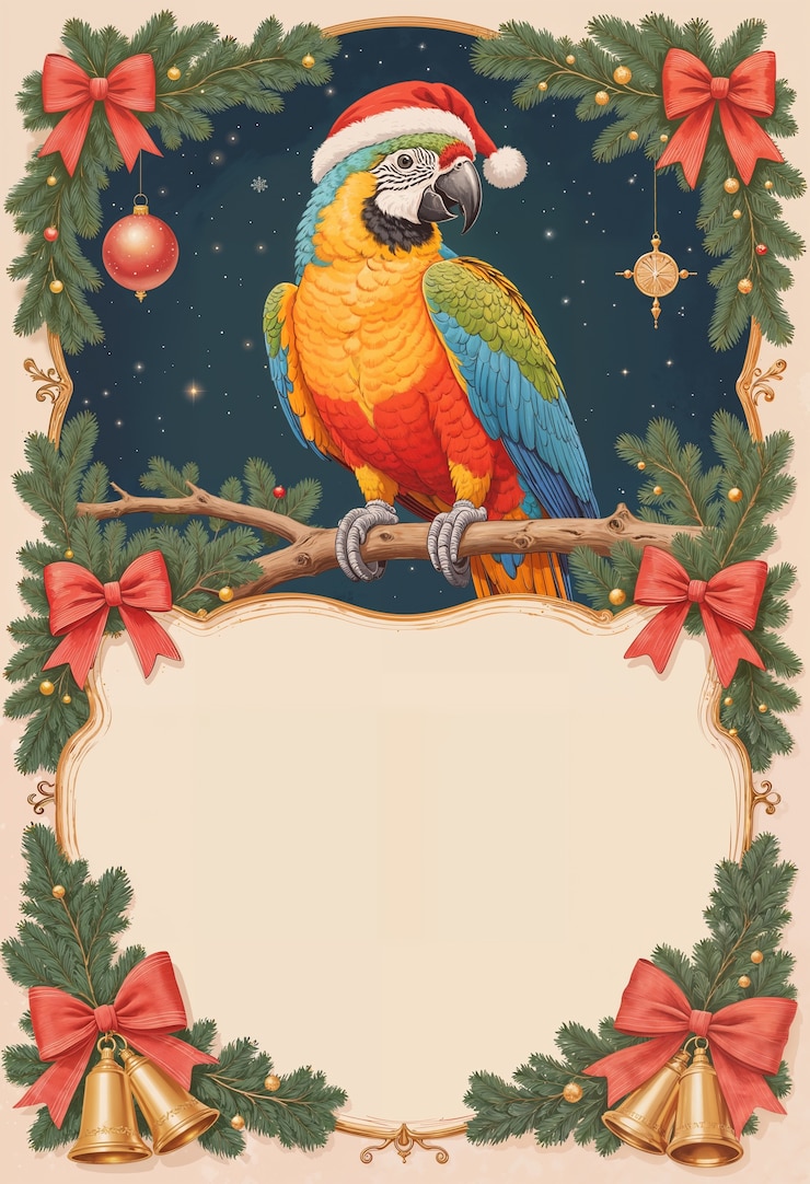 Foto gratuito ilustración de animales para navidad