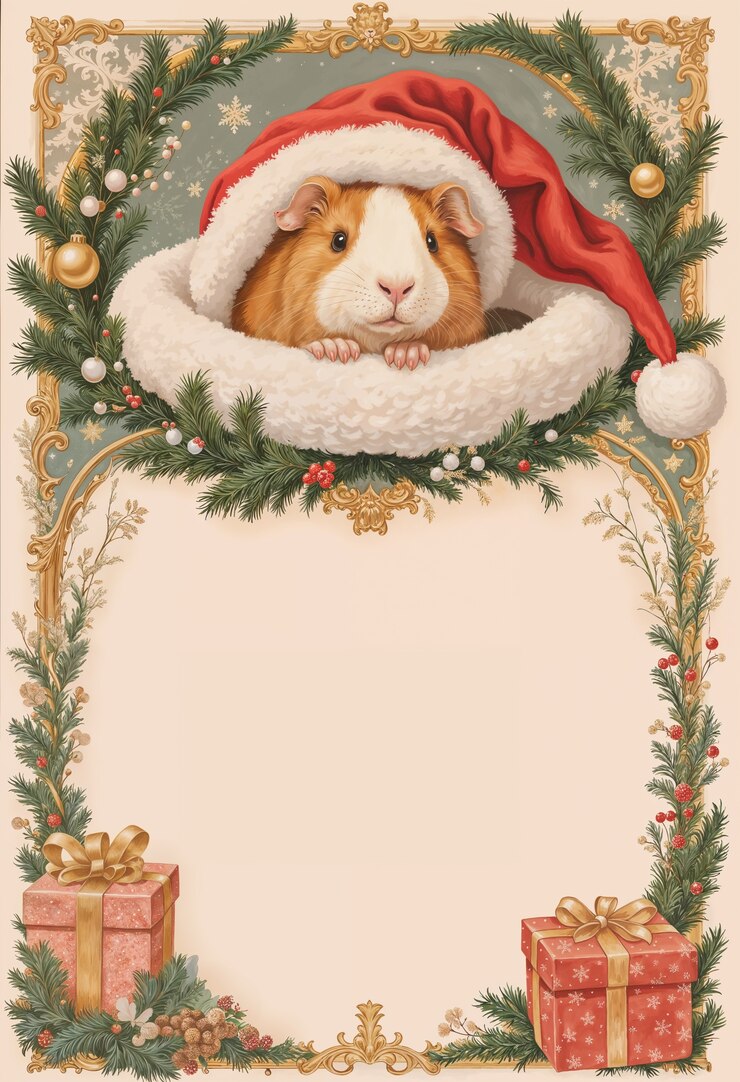 Foto gratuito ilustración de animales para navidad