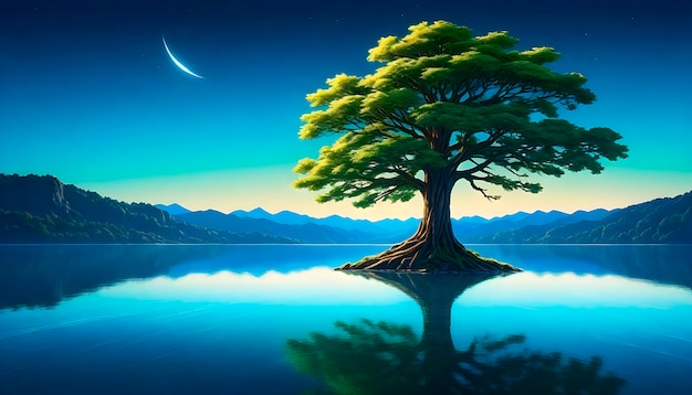 Foto gratuita ilustración de un árbol de anime