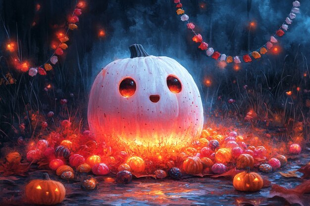Ilustración de arte digital de Halloween
