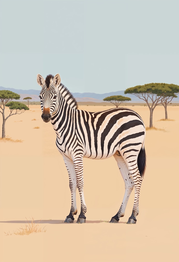 Foto gratuito ilustración artística de retratos de animales en color pastel