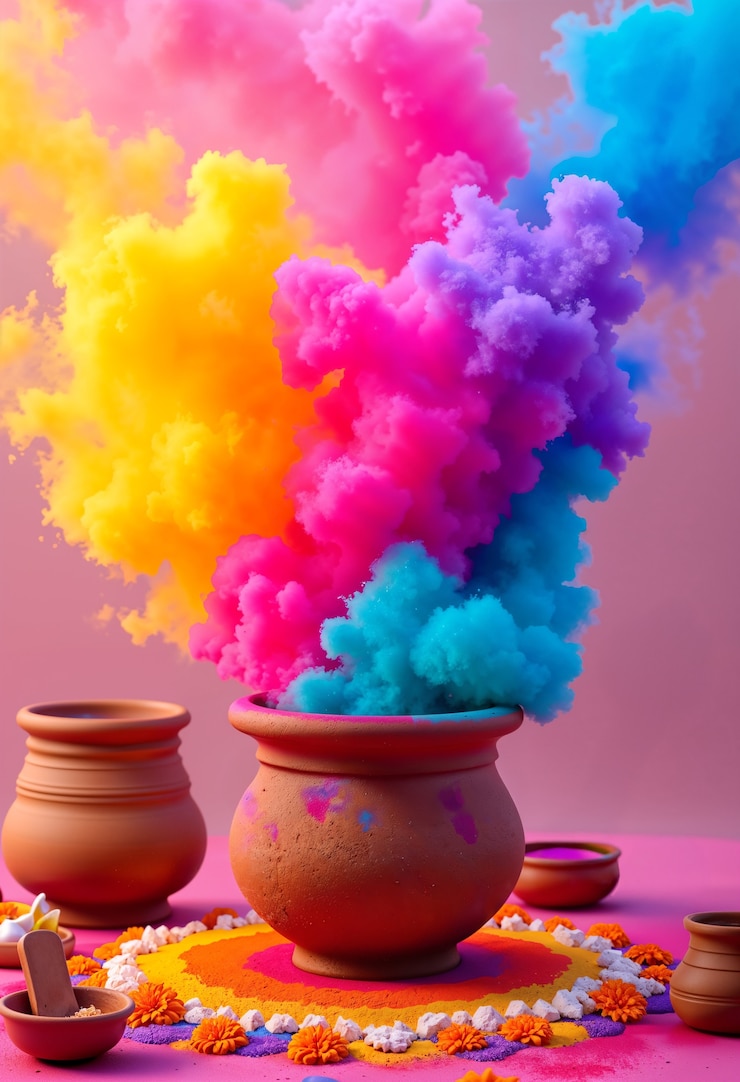 Foto gratuito ilustración de la celebración de holi