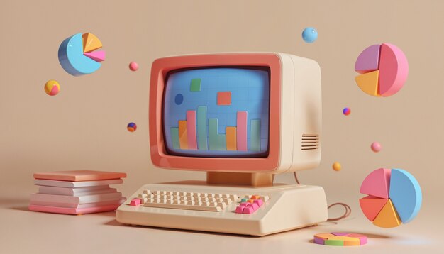 Ilustración por computadora de gráficos en 3D