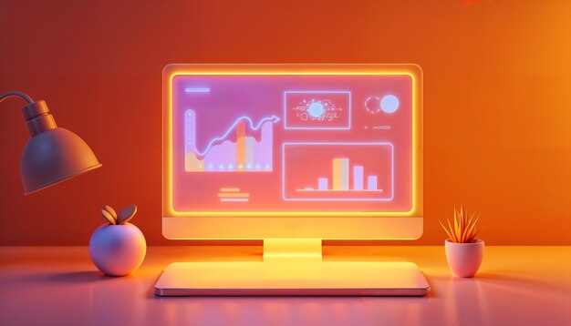 Ilustración por computadora de gráficos en 3D