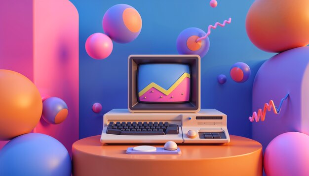 Ilustración por computadora de gráficos en 3D