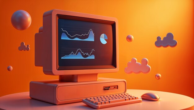 Ilustración por computadora de gráficos en 3D