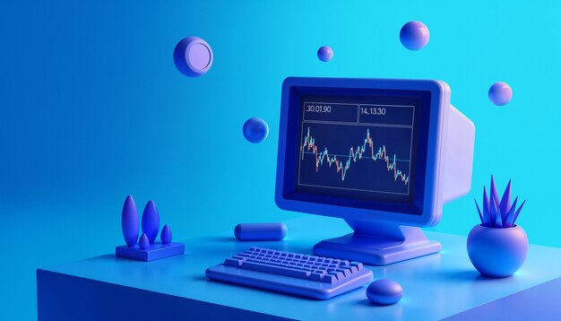 Ilustración por computadora de gráficos en 3D