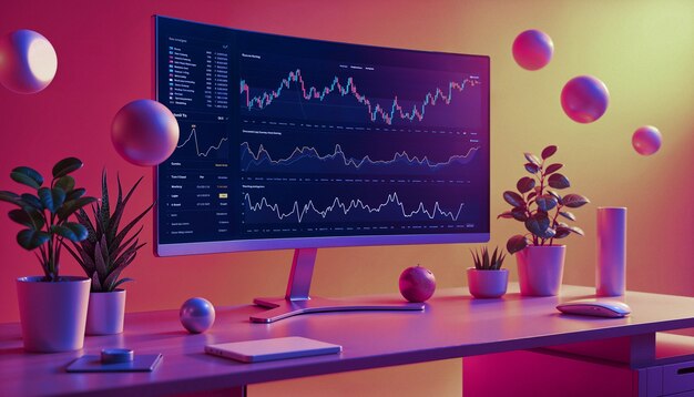 Ilustración por computadora de gráficos en 3D