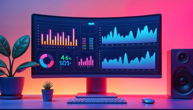 Ilustración por computadora de gráficos en 3D