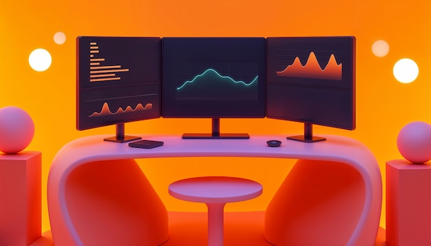Ilustración por computadora de gráficos en 3D