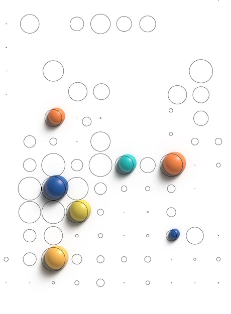 Foto gratuita ilustración de concepto de renderizado 3d de banner de círculo geométrico abstracto 3d
