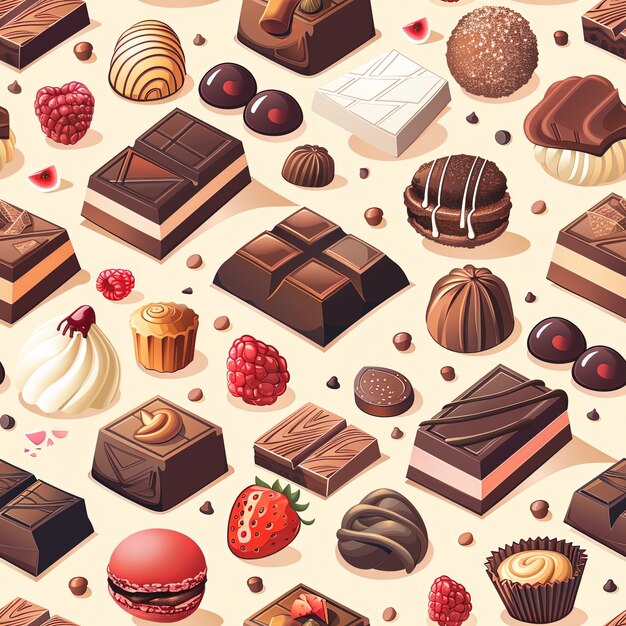 Ilustración de dibujos animados de chocolate