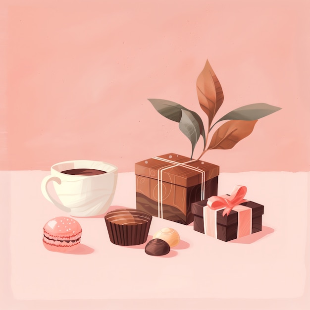 Ilustración de dibujos animados de chocolate