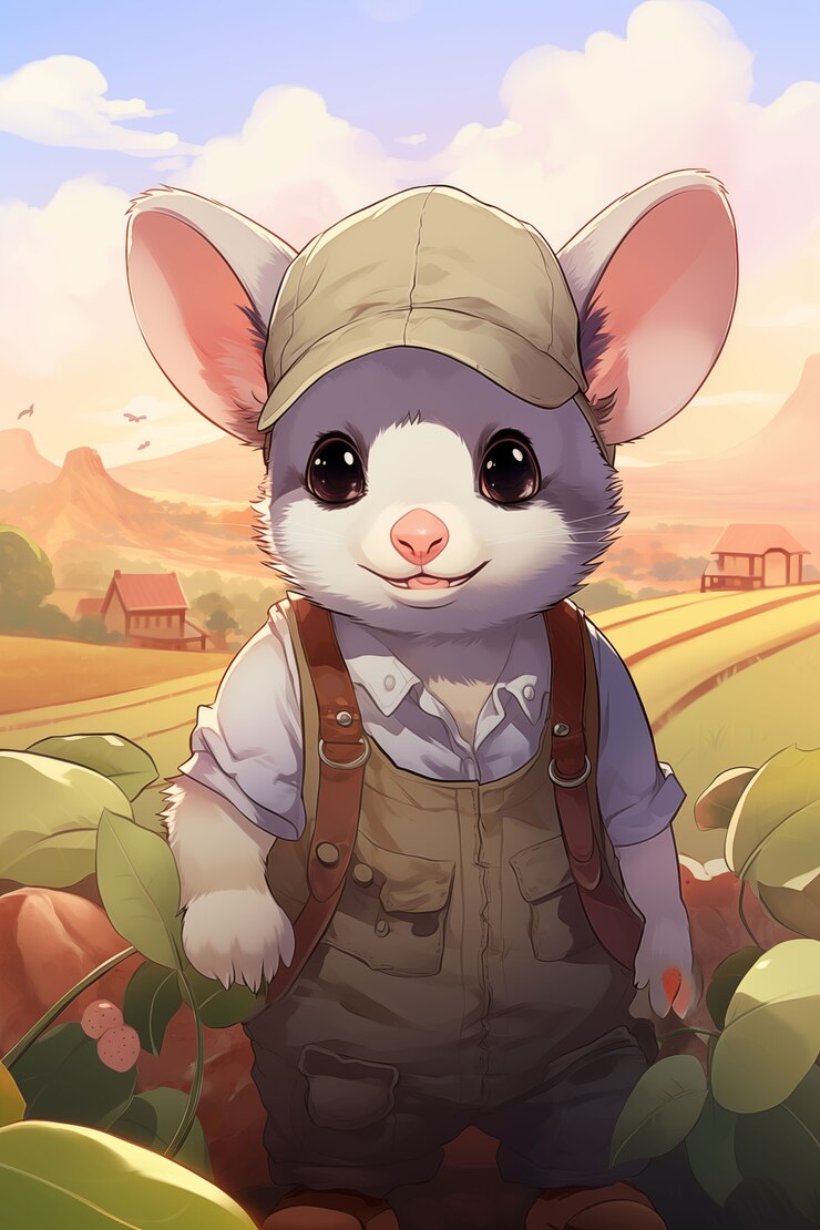 Foto gratuito ilustración de dibujos animados como la zarigüeña