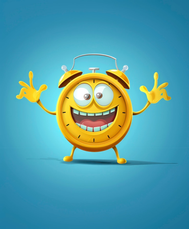 Foto gratuito ilustración de dibujos animados de reloj