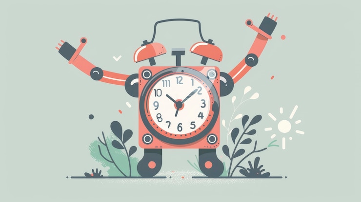 Foto gratuito ilustración de dibujos animados de reloj