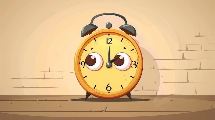 Foto gratuito ilustración de dibujos animados de reloj