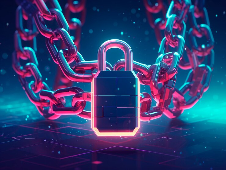 Foto gratuito ilustración de dibujos animados de la tecnología blockchain