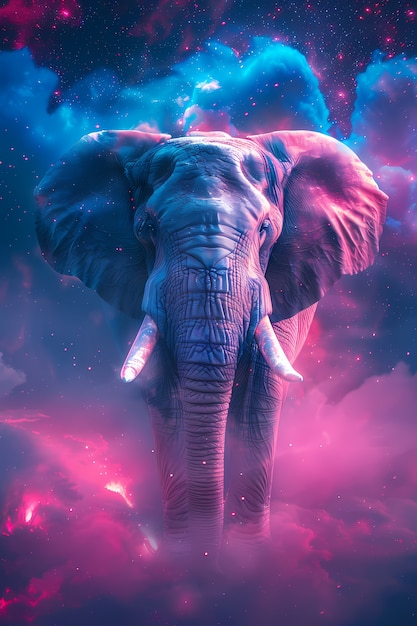 Foto gratuita ilustración de elefante de fantasía