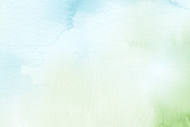 Ilustración de fondo abstracto en acuarela azul y verde