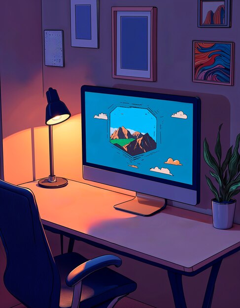 Ilustración de garabateo por computadora