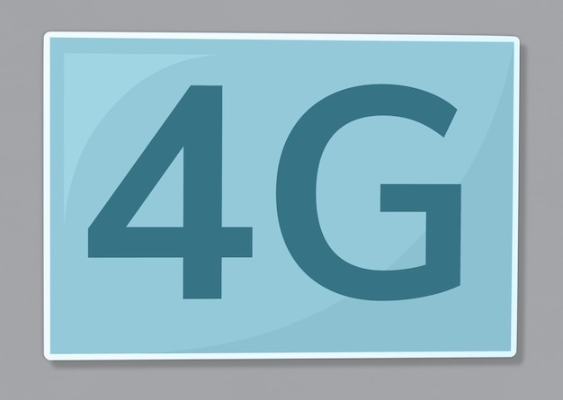 Foto gratuita ilustración de icono de comunicación de red 4g