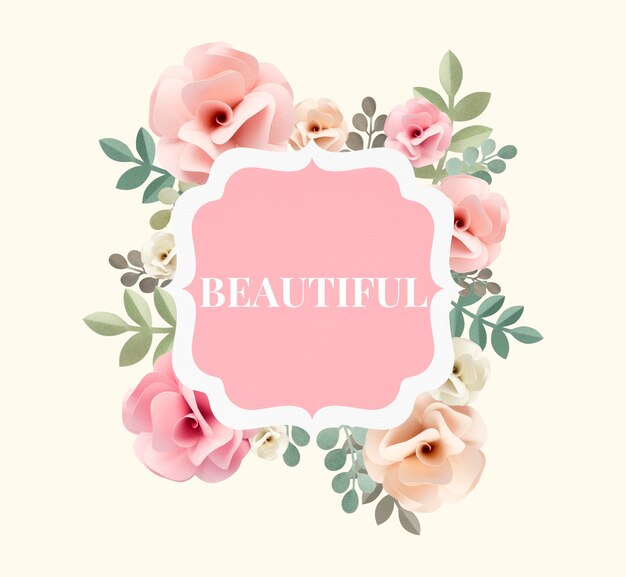 Ilustración de la maravillosa flor de la belleza.