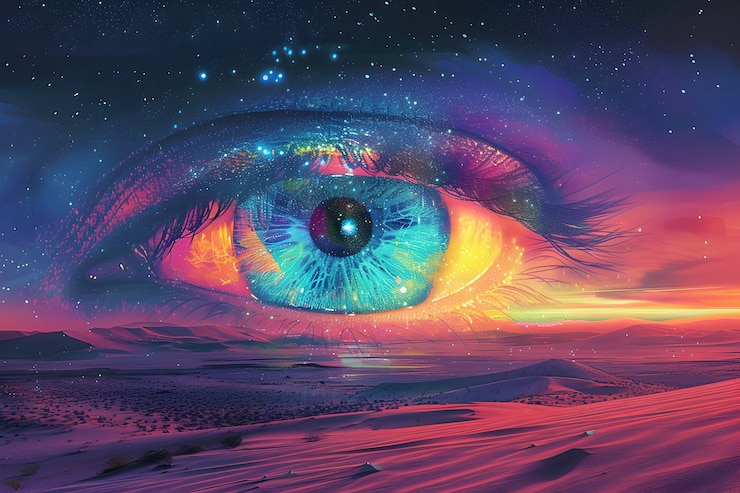 Foto gratuito ilustración de ojos de fantasía
