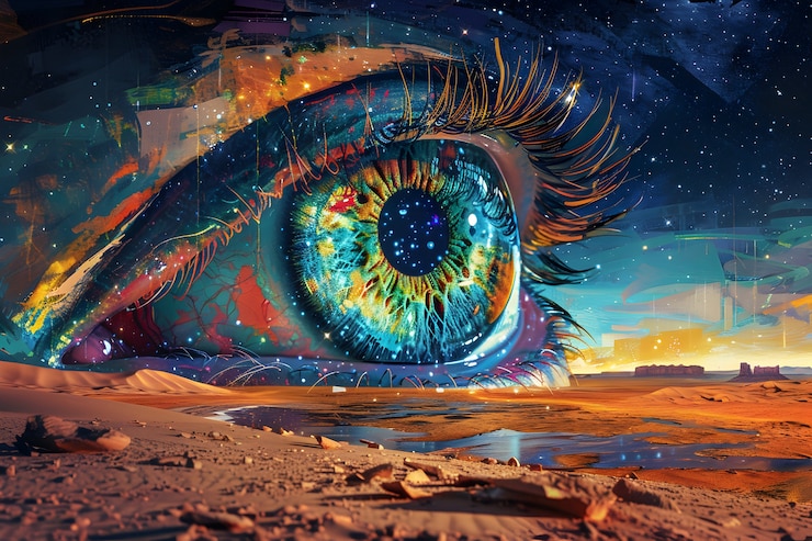 Foto gratuito ilustración de ojos de fantasía