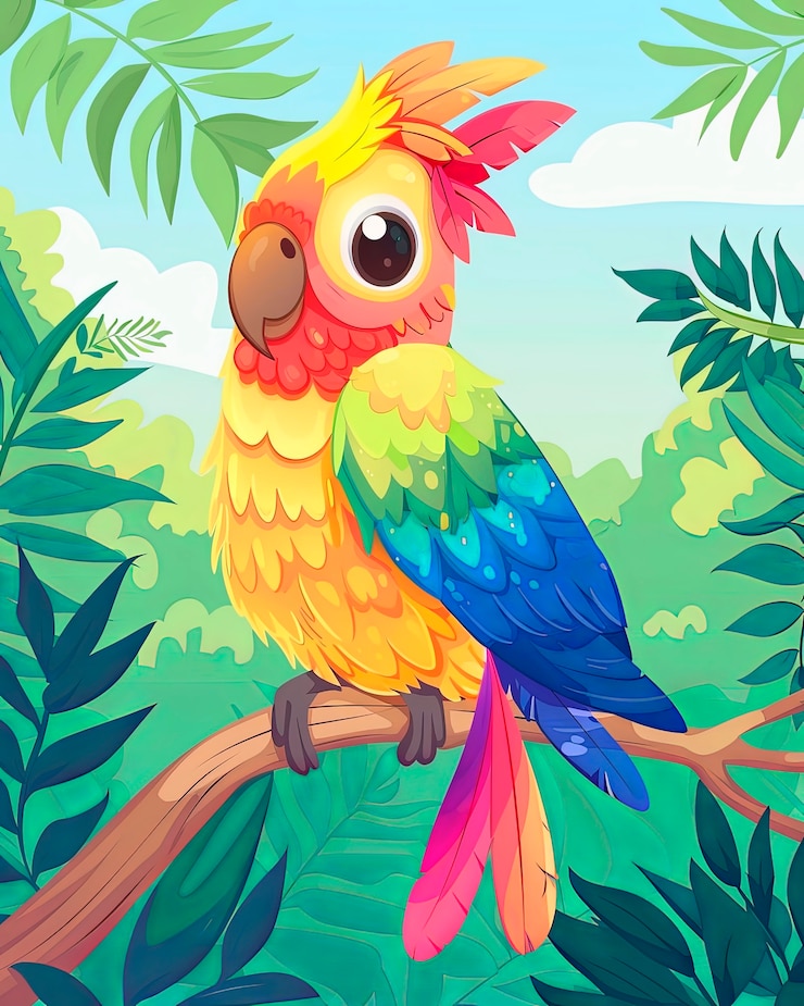 Foto gratuito ilustración de un pájaro de dibujos animados