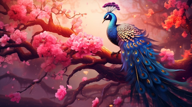 Foto gratuita ilustración de un pájaro de fantasía