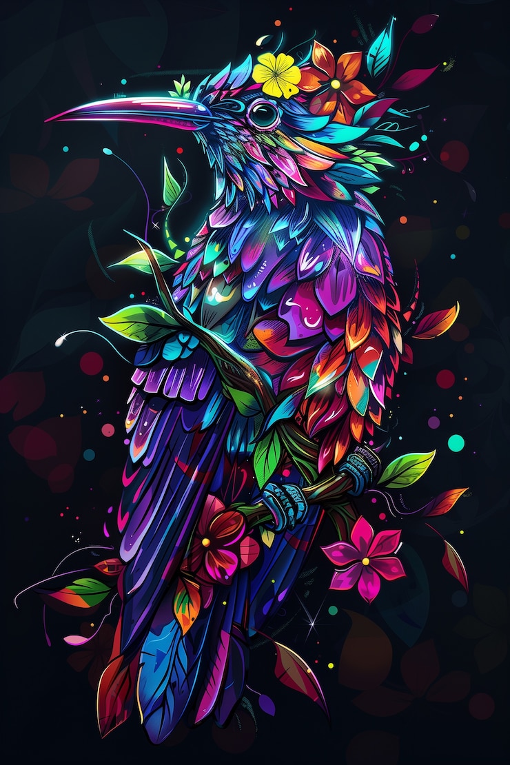 Foto gratuito ilustración de un pájaro de fantasía