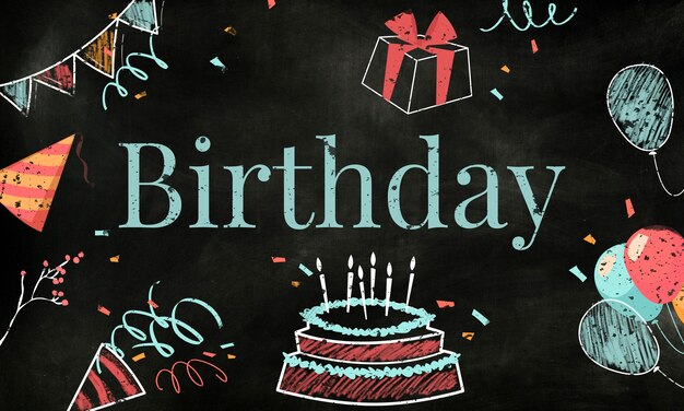 Ilustración de pastel de cumpleaños