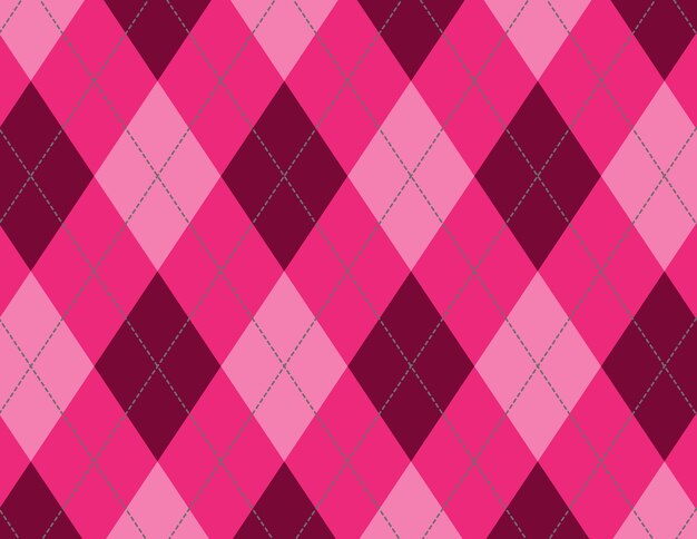 Ilustración del patrón de diamante rosa y rojo