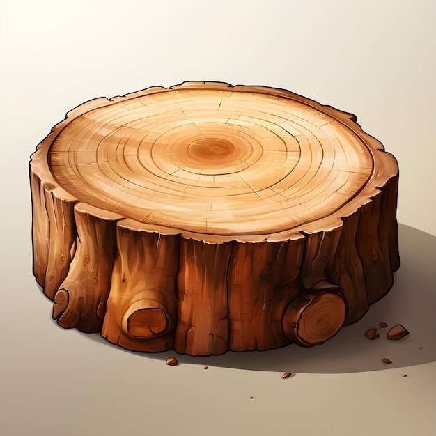 Ilustración de una pieza de madera aislada