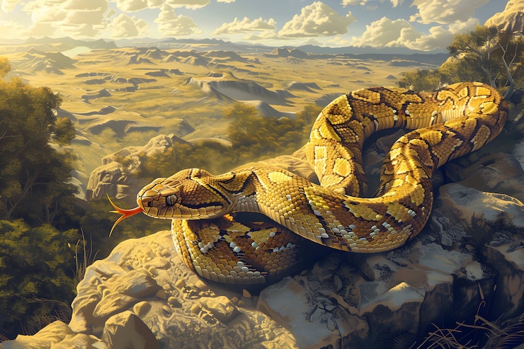 Foto gratuito ilustración de serpiente de arte digital