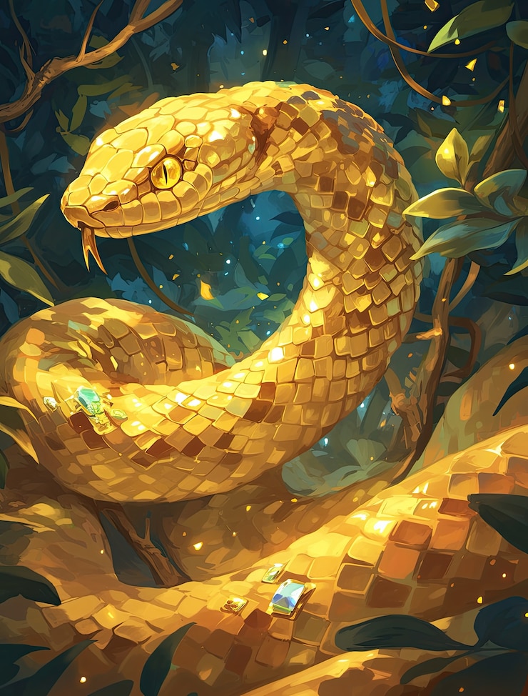 Foto gratuito ilustración de una serpiente de fantasía