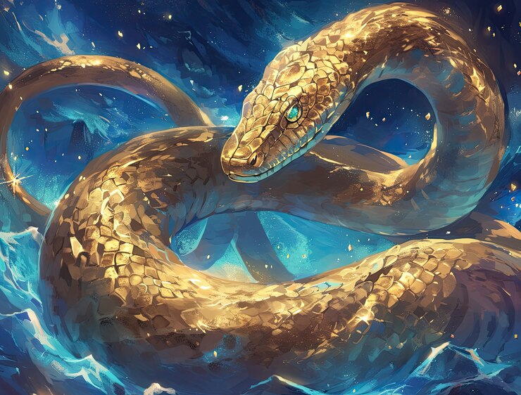 Foto gratuito ilustración de una serpiente de fantasía