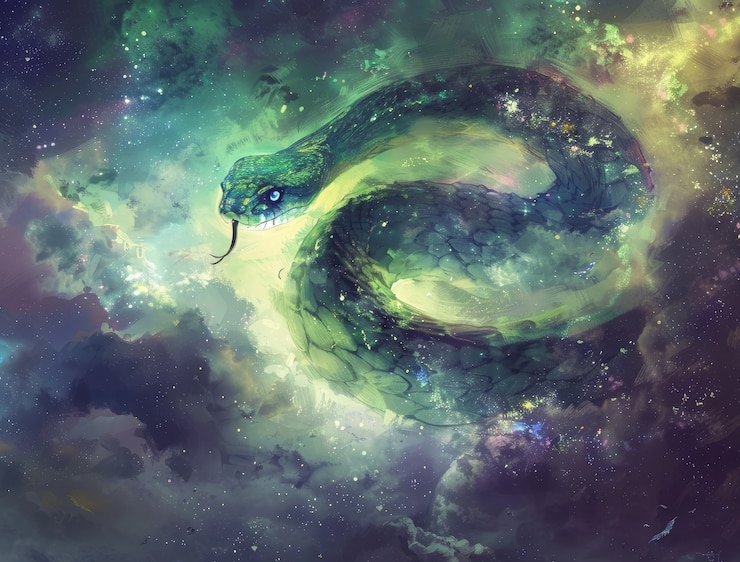 Foto gratuito ilustración de una serpiente de fantasía