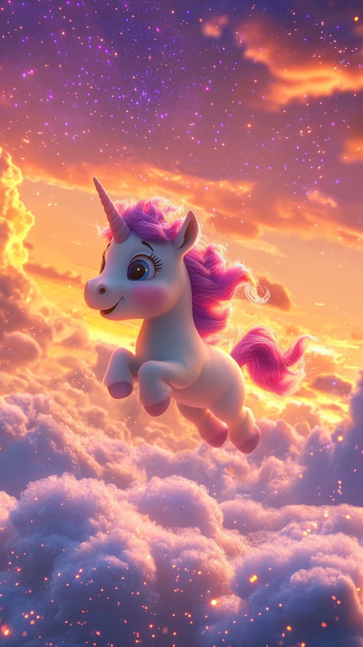 Foto gratuito ilustración de unicornio en 3d