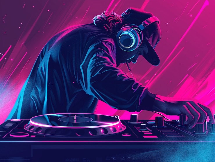 Photo Gratis ilustrasi dj cyberpunk
