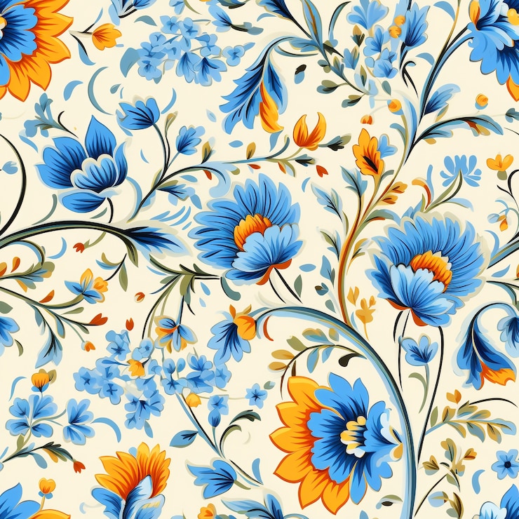 Photo Gratis ilustrasi kartun pola floral