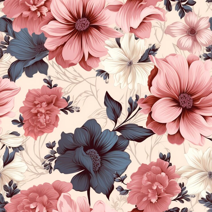 Photo Gratis ilustrasi kartun pola floral