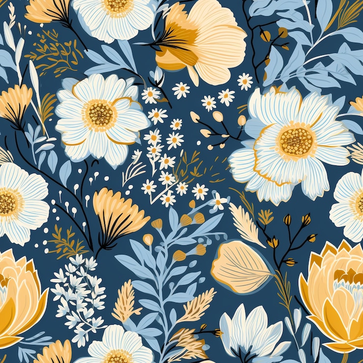 Photo Gratis ilustrasi kartun pola floral