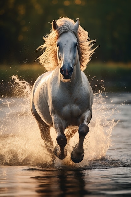 Imagen de caballos generada por Ai