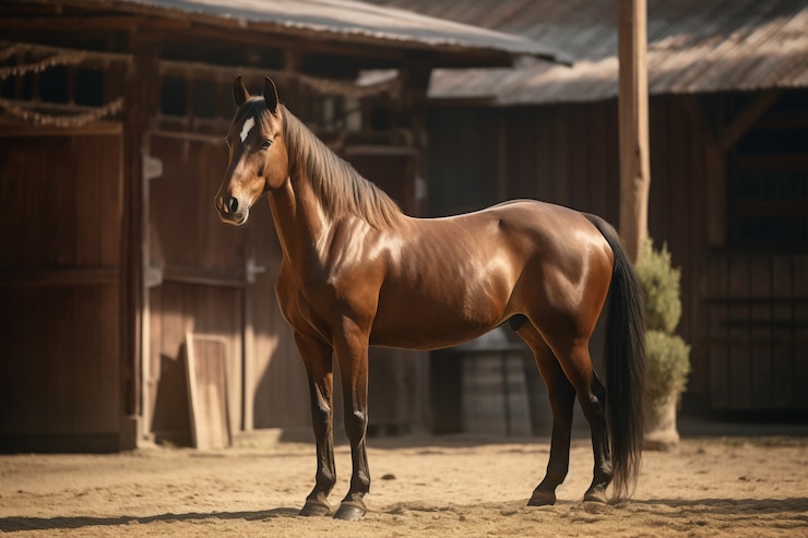 Foto gratuito imagen de caballos generada por ai